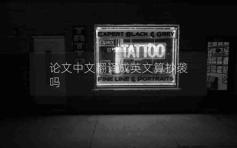 论文中文翻译成英文算抄袭吗 论文中文翻译成英文算抄袭吗