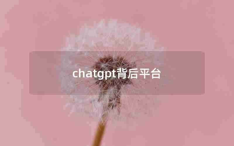 chatgpt背后平台