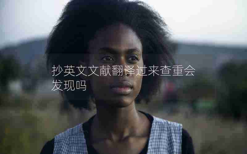 抄英文文献翻译过来查重会发现吗