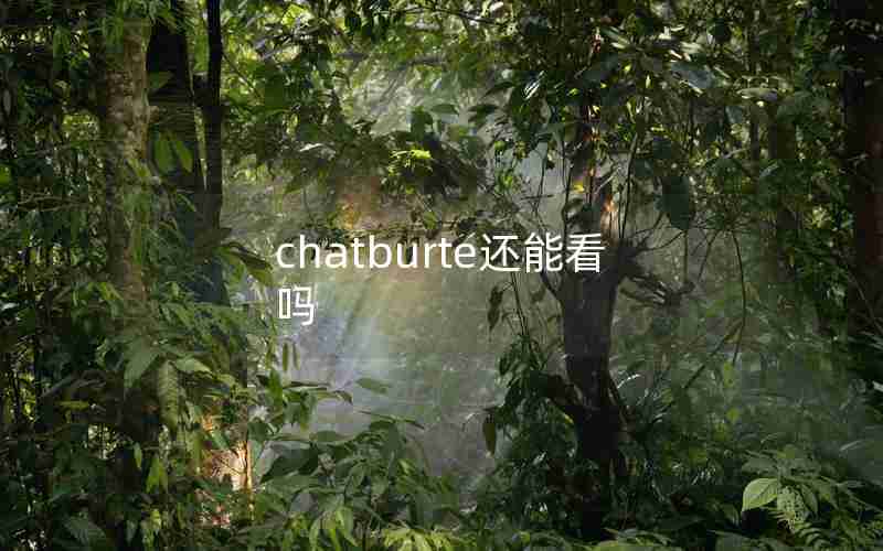 chatburte还能看吗
