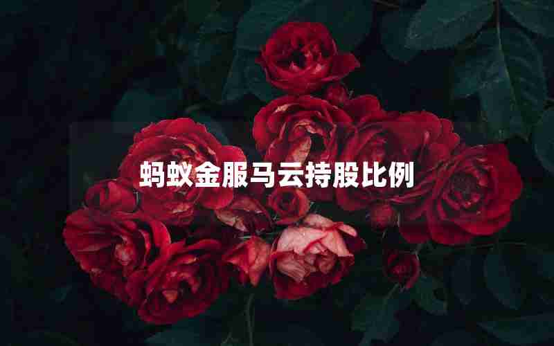 蚂蚁金服马云持股比例