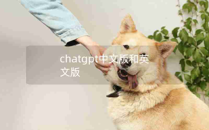 chatgpt中文版和英文版 chatgpt中文版和英文版