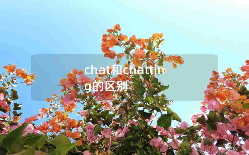 chat和chatting的区别