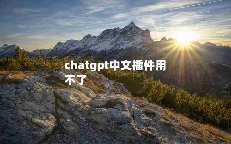 chatgpt中文插件用不了 chatgpt中文插件用不了