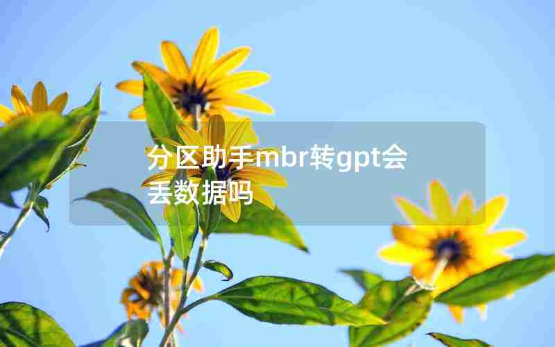分区助手mbr转gpt会丢数据吗 分区助手mbr转gpt会丢数据吗