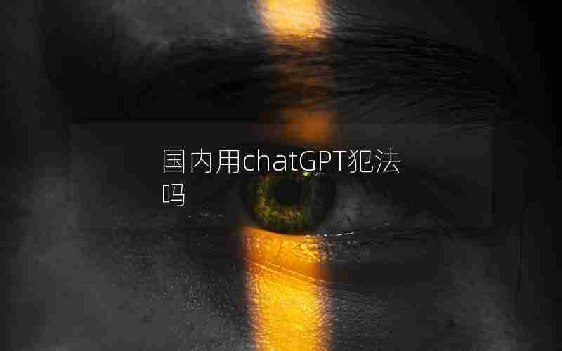 国内用chatGPT犯法吗 国内用chatGPT犯法吗