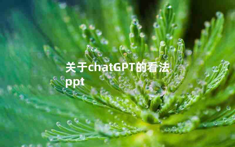 关于chatGPT的看法ppt