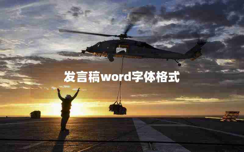 发言稿word字体格式