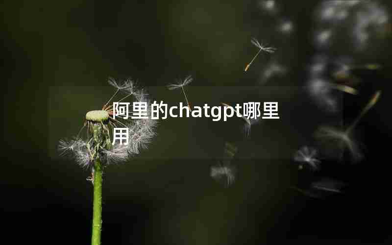 阿里的chatgpt哪里用