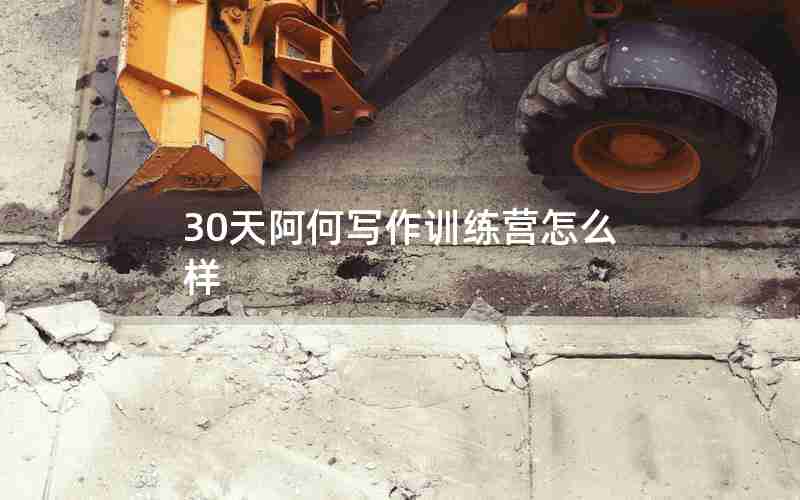 30天阿何写作训练营怎么样