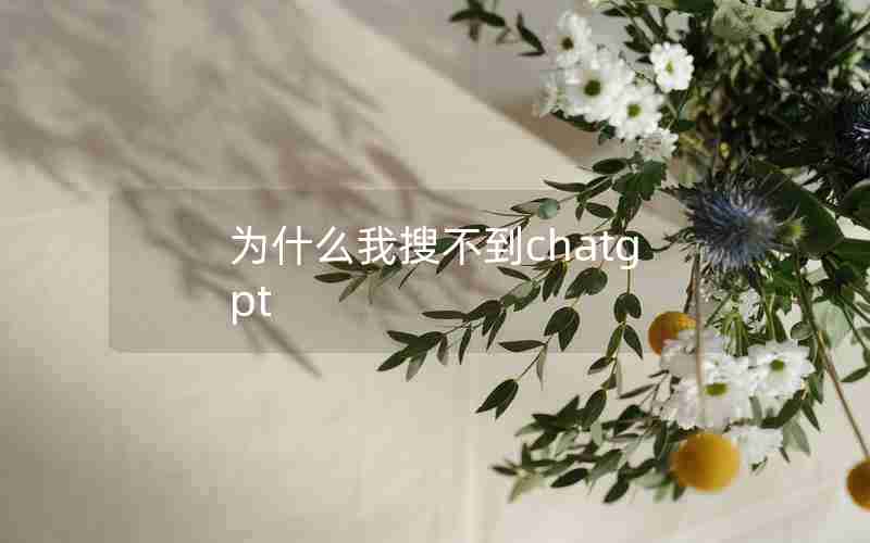 为什么我搜不到chatgpt