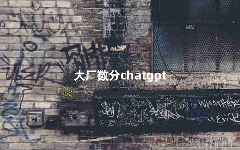 大厂数分chatgpt