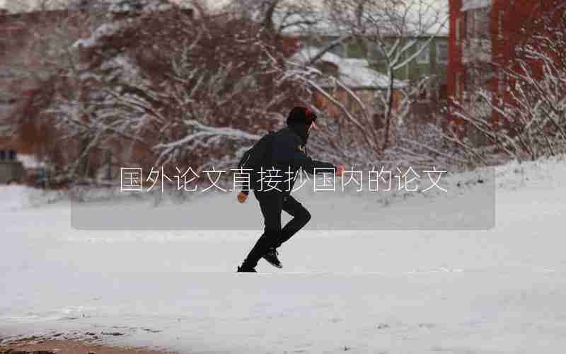国外论文直接抄国内的论文