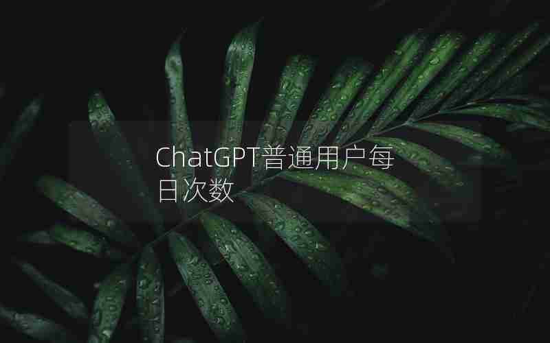ChatGPT普通用户每日次数 ChatGPT普通用户每日次数