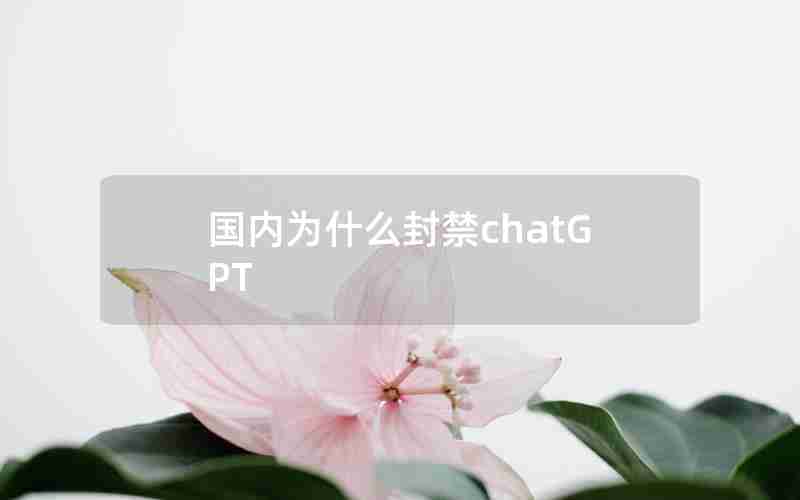 国内为什么封禁chatGPT