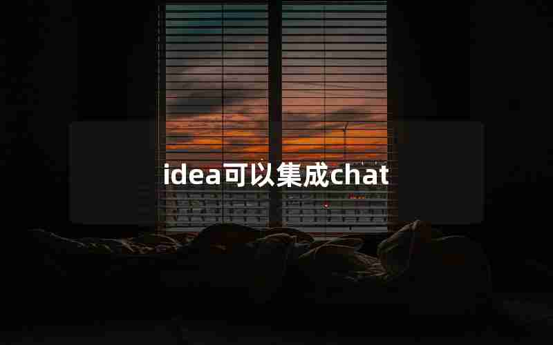 idea可以集成chat