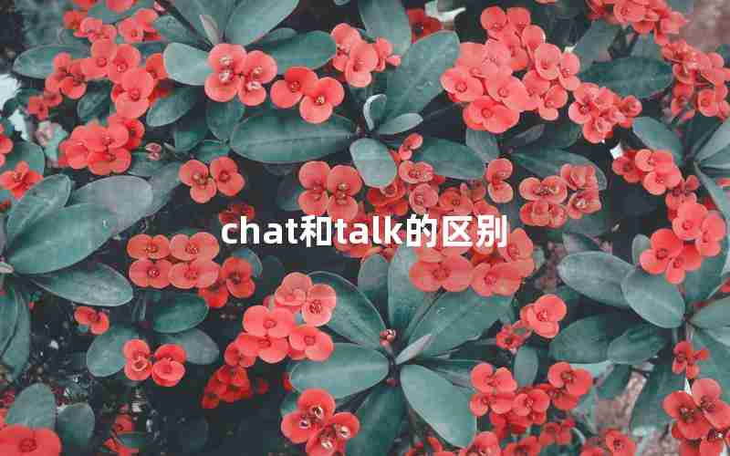 chat和talk的区别