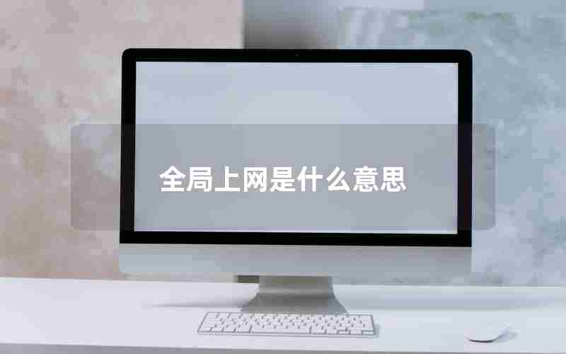全局上网是什么意思 全局上网是什么意思