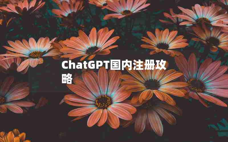 ChatGPT国内注册攻略 ChatGPT国内注册攻略
