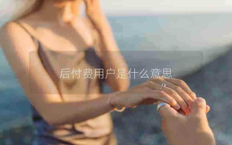 后付费用户是什么意思