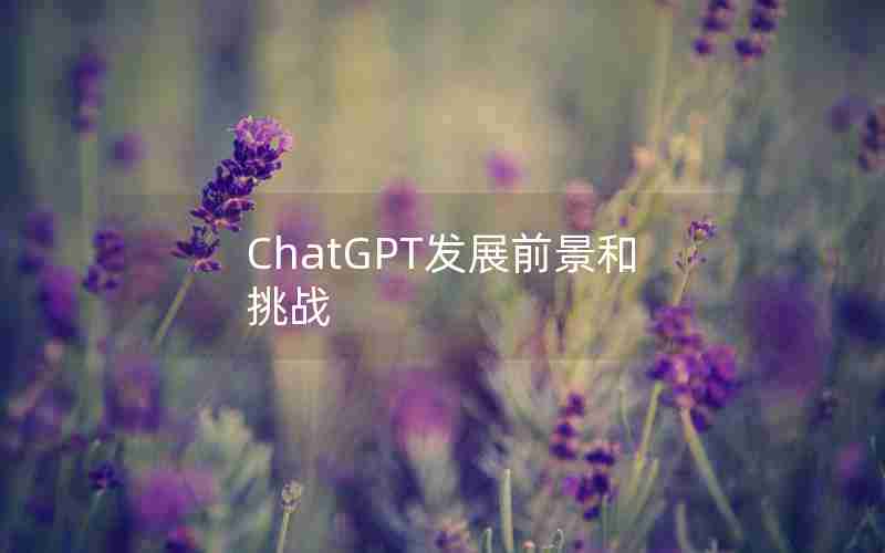 ChatGPT发展前景和挑战