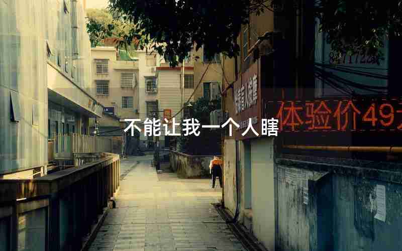 不能让我一个人瞎