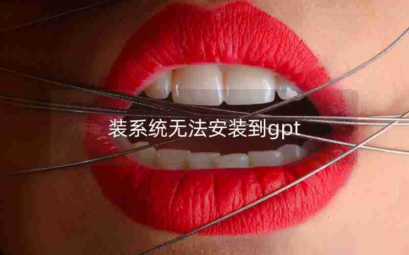 装系统无法安装到gpt