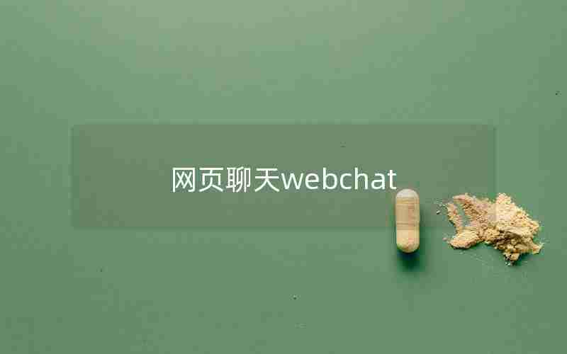 网页聊天webchat 网页聊天webchat