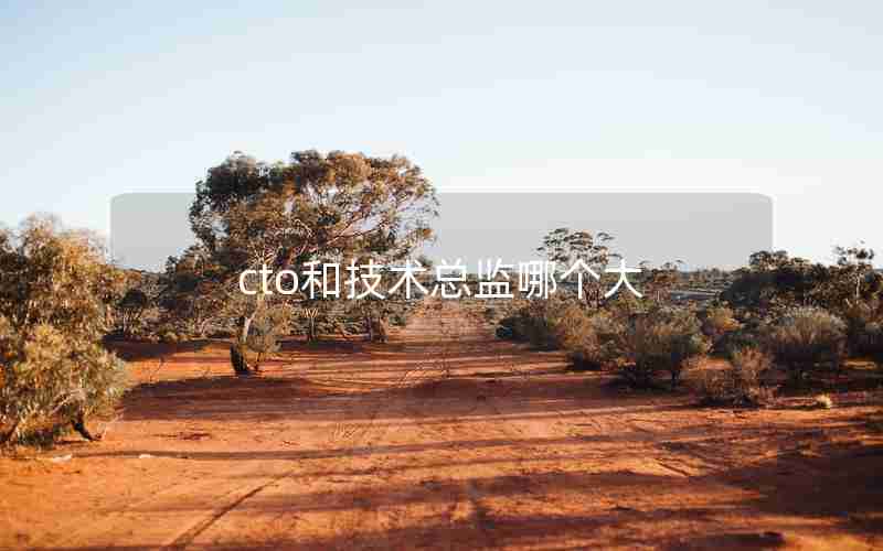 cto和技术总监哪个大 cto和技术总监哪个大
