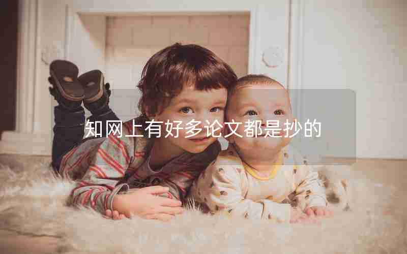 知网上有好多论文都是抄的