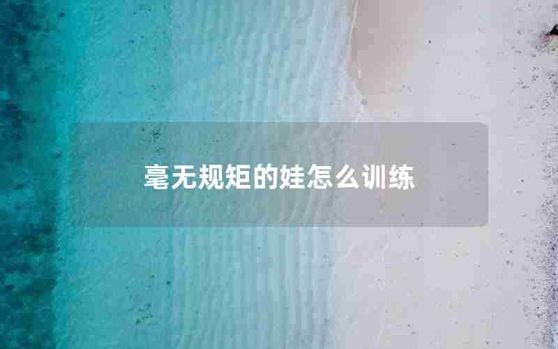 毫无规矩的娃怎么训练