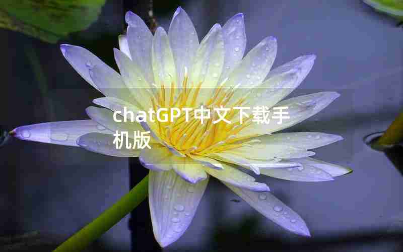 chatGPT中文下载手机版 chatGPT中文下载手机版
