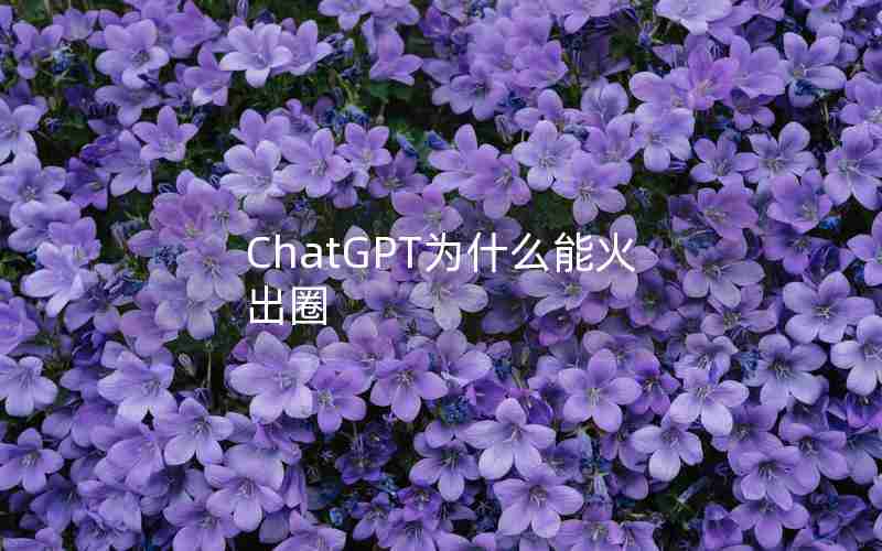 ChatGPT为什么能火出圈 ChatGPT为什么能火出圈