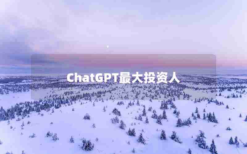 ChatGPT最大投资人