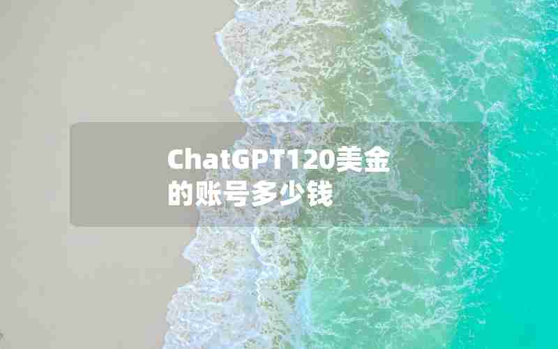 ChatGPT120美金的账号多少钱 ChatGPT120美金的账号多少钱