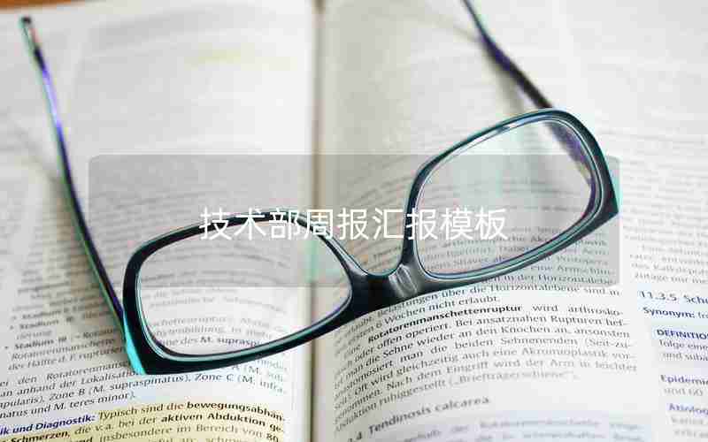 技术部周报汇报模板