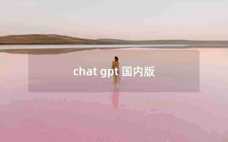 chat gpt 国内版 chat gpt 国内版