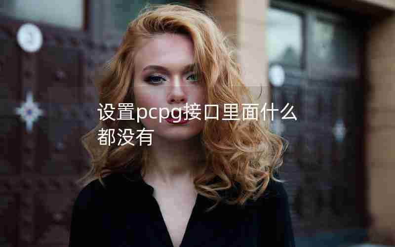 设置pcpg接口里面什么都没有 设置pcpg接口里面什么都没有