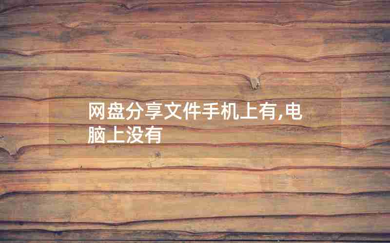 网盘分享文件手机上有,电脑上没有 网盘分享文件手机上有,电脑上没有
