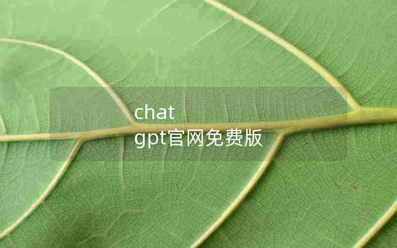 chat gpt官网免费版