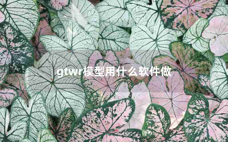 gtwr模型用什么软件做 gtwr模型用什么软件做