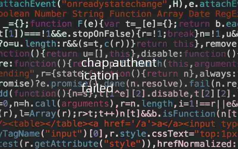 chap authentication failed