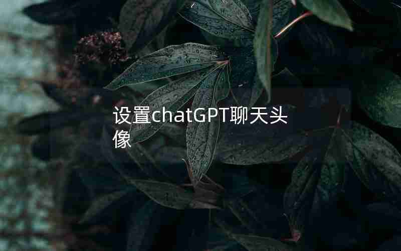 设置chatGPT聊天头像