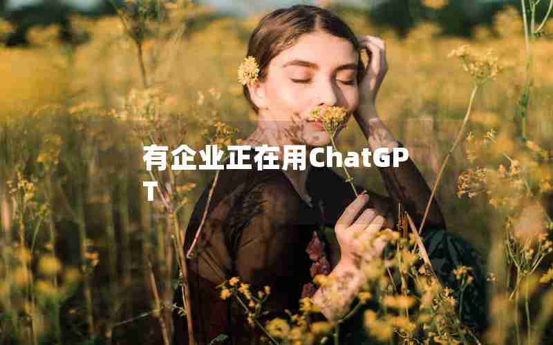 有企业正在用ChatGPT