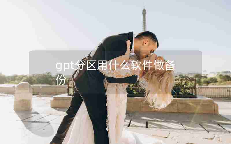 gpt分区用什么软件做备份