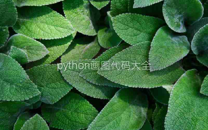 python画图代码大全