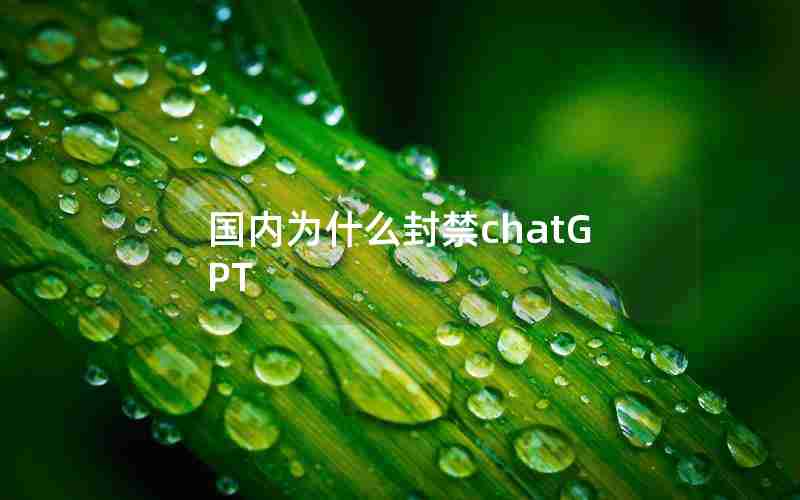 国内为什么封禁chatGPT