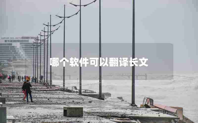 哪个软件可以翻译长文 哪个软件可以翻译长文