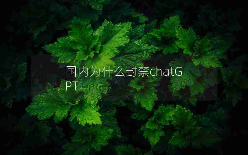 国内为什么封禁chatGPT