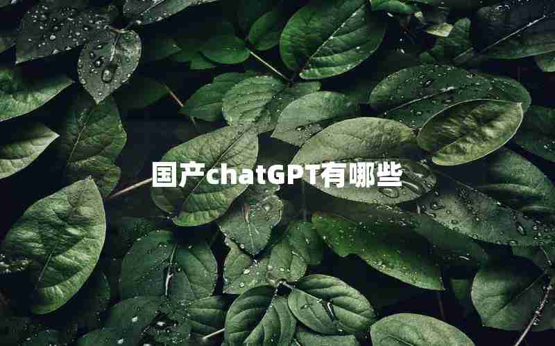 国产chatGPT有哪些 国产chatGPT有哪些